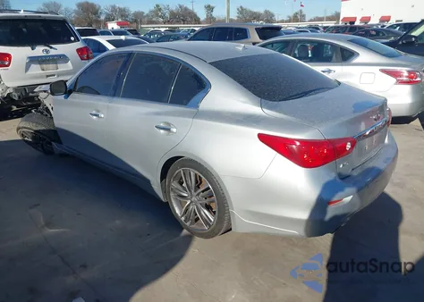 2014 Infiniti Q50 Hybrid Sport z USA, uszkodzony, nr VIN JN1AV7AR8EM701710